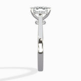 Petite Plain Band Solitaire Ring Engagement Ring