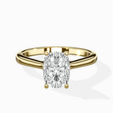 Petite Plain Band Solitaire Ring Engagement Ring