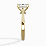 Petite Plain Band Solitaire Ring Engagement Ring