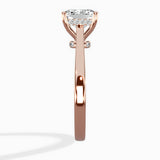 Petite Plain Band Solitaire Ring Engagement Ring