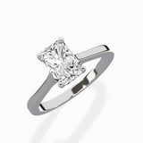 Petite Plain Band Solitaire Ring Engagement Ring