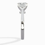 Petite Plain Band Solitaire Ring Engagement Ring