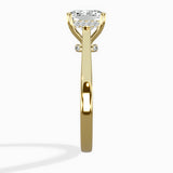 Petite Plain Band Solitaire Ring Engagement Ring
