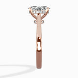 Petite Plain Band Solitaire Ring Engagement Ring