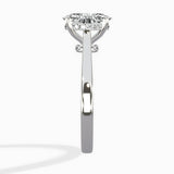 Petite Plain Band Solitaire Ring Engagement Ring