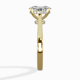 Petite Plain Band Solitaire Ring Engagement Ring