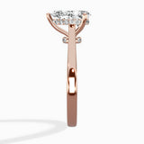 Petite Plain Band Solitaire Ring Engagement Ring