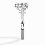 Petite Plain Band Solitaire Ring Engagement Ring