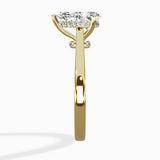 Petite Plain Band Solitaire Ring Engagement Ring
