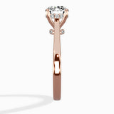 Petite Plain Band Solitaire Ring Engagement Ring
