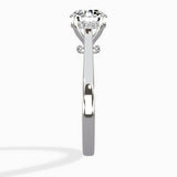 Petite Plain Band Solitaire Ring Engagement Ring