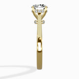 Petite Plain Band Solitaire Ring Engagement Ring