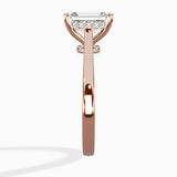 Petite Plain Band Solitaire Ring Engagement Ring