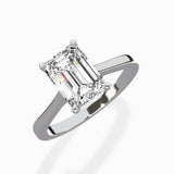 Petite Plain Band Solitaire Ring Engagement Ring