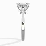 Petite Plain Band Solitaire Ring Engagement Ring