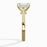 Petite Plain Band Solitaire Ring Engagement Ring