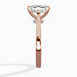 Petite Plain Band Solitaire Ring Engagement Ring