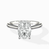 Petite Plain Band Solitaire Ring Engagement Ring