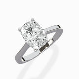 Petite Plain Band Solitaire Ring Engagement Ring