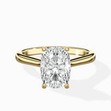 Petite Plain Band Solitaire Ring Engagement Ring