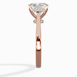 Petite Plain Band Solitaire Ring Engagement Ring