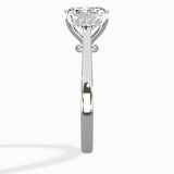 Petite Plain Band Solitaire Ring Engagement Ring