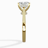 Petite Plain Band Solitaire Ring Engagement Ring