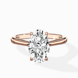 Petite Plain Band Solitaire Ring Engagement Ring