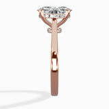 Petite Plain Band Solitaire Ring Engagement Ring
