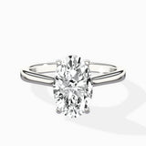 Petite Plain Band Solitaire Ring Engagement Ring