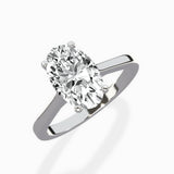 Petite Plain Band Solitaire Ring Engagement Ring