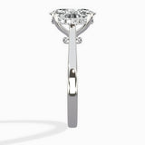 Petite Plain Band Solitaire Ring Engagement Ring