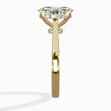 Petite Plain Band Solitaire Ring Engagement Ring