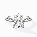 Petite Plain Band Solitaire Ring Engagement Ring