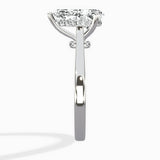 Petite Plain Band Solitaire Ring Engagement Ring