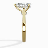 Petite Plain Band Solitaire Ring Engagement Ring