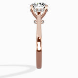 Petite Plain Band Solitaire Ring Engagement Ring