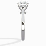 Petite Plain Band Solitaire Ring Engagement Ring