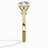 Petite Plain Band Solitaire Ring Engagement Ring