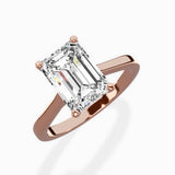 Petite Plain Band Solitaire Ring Engagement Ring