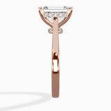 Petite Plain Band Solitaire Ring Engagement Ring