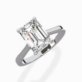 Petite Plain Band Solitaire Ring Engagement Ring
