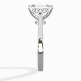 Petite Plain Band Solitaire Ring Engagement Ring