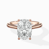 Petite Plain Band Solitaire Ring Engagement Ring
