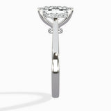 Petite Plain Band Solitaire Ring Engagement Ring