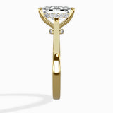 Petite Plain Band Solitaire Ring Engagement Ring