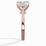Petite Plain Band Solitaire Ring Engagement Ring