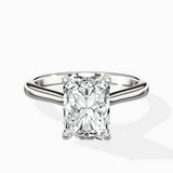 Petite Plain Band Solitaire Ring Engagement Ring