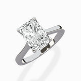 Petite Plain Band Solitaire Ring Engagement Ring