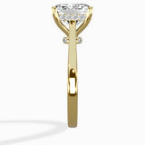 Petite Plain Band Solitaire Ring Engagement Ring